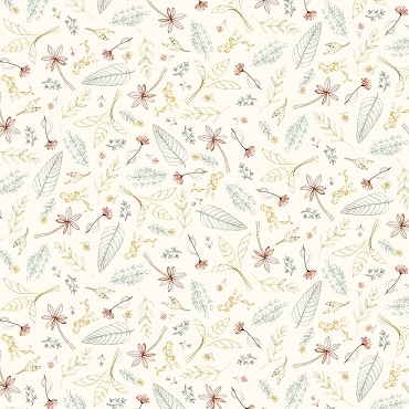 Mini Menagerie - P & B Textiles - 6119E - Tossed Leaves